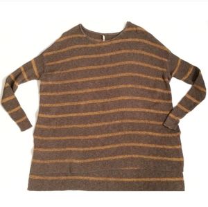 Free People striped 3/4 knit sweater tunic